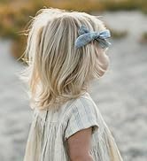 100% Original Linen Hair Bow Clip Barrettes, Boutique Fully Lined Hair Alligator Clips for Baby G...