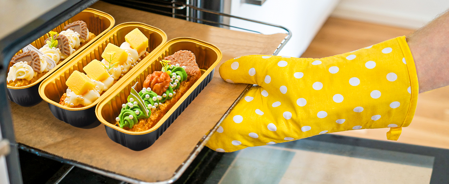 LOKQING 50 Pack Mini Loaf Pans with Lids Rectangle