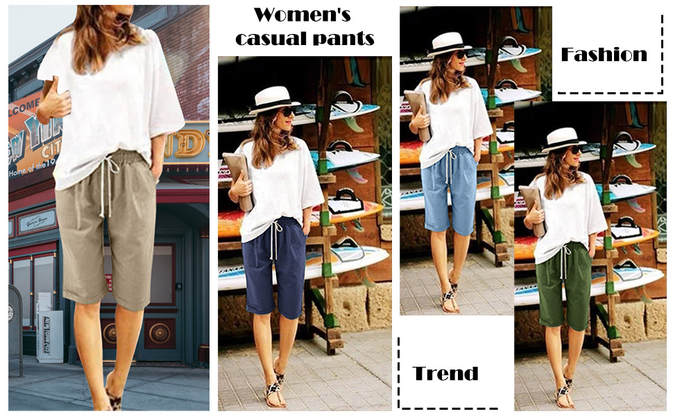 Bermuda Femme Ete Fluide