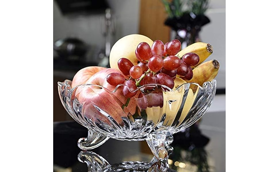 Buy Boriva Fruit Bowl Dining Table Glass Serving & Dinnerware, Crystal