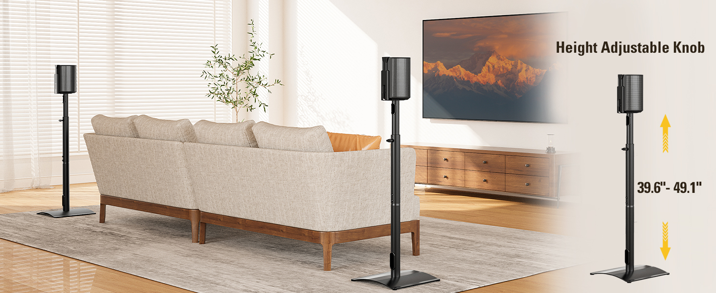 Mounting Dream Speaker Stands for SONOS ONE, ONE SL, Play1, Era 100, Set of 2 Surround Sound