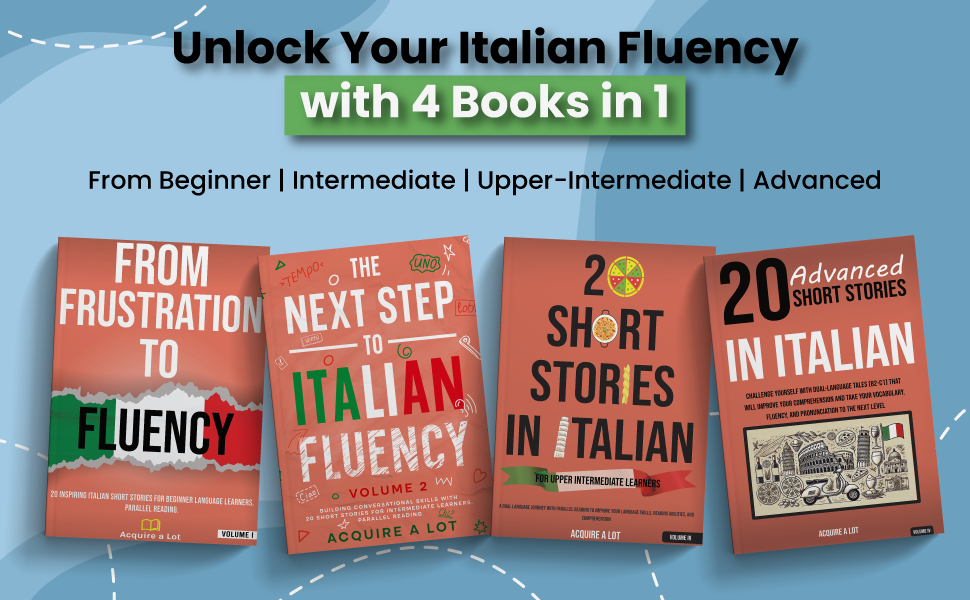 Learn italian with 4 books in 1