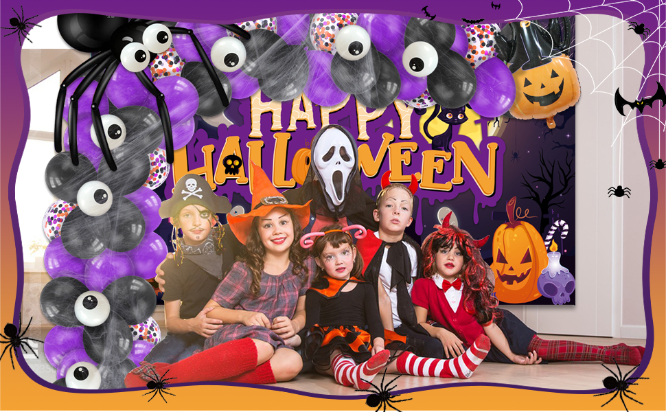 Halloween Balloon Garland Arch Kit, Halloween Birthday