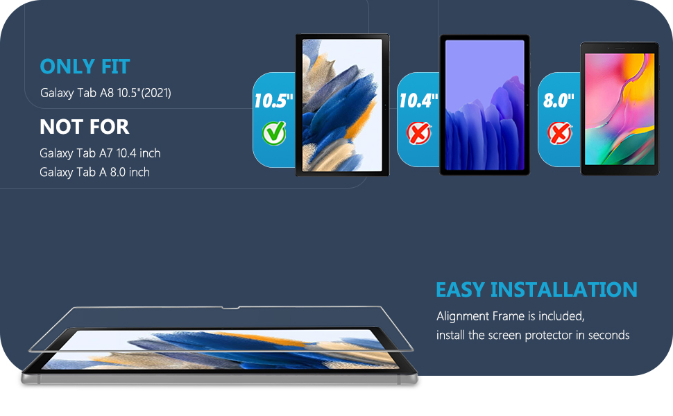 SPARIN 2 Pack Screen Protector for Samsung Galaxy Tab A8 10.5 inch