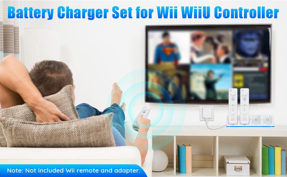 4 Ports Controller Charger for Wii/Wii U Remotes