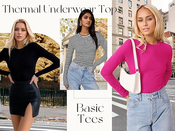 WIHOLL Tunics or Tops to Wear with Leggings Long Sleeve Tops