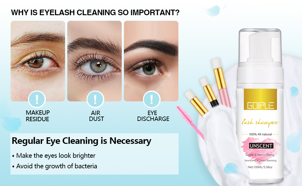 Eyelash Extension Cleanser Lash Mousse Lash Shampoo for