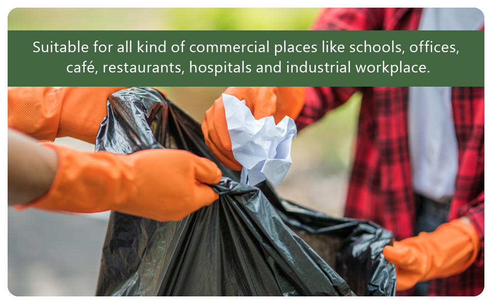 NationwidePaper Extra Strong Clear Bin Bags 200 Pcs Refuse Sacks Everryday Commercial Trash Bags