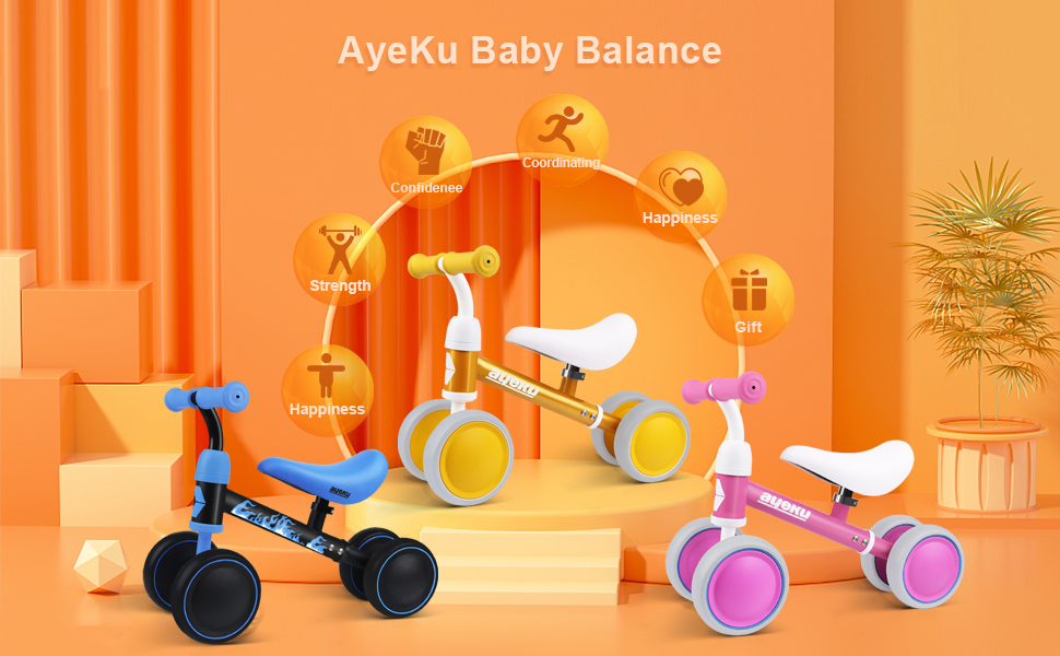 AyeKu Baby Balance Bike, Cool Toys Bike for 1 Years Old
