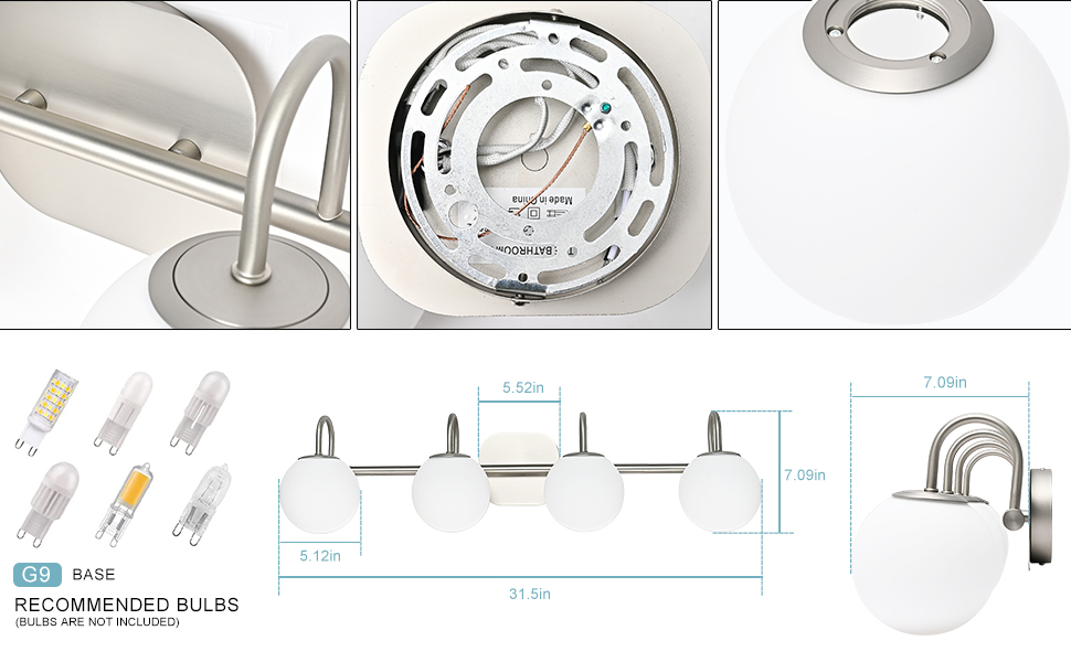 brushed nickel bathroom vanity lights fixtures