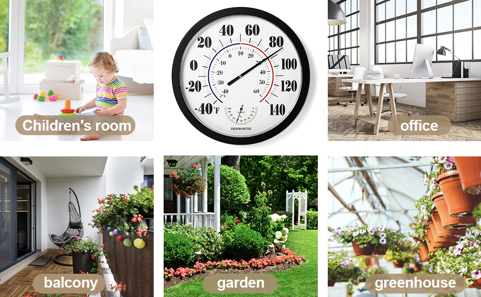 outdoor thermometer decorative outdoor clock and window thermometer for outside temperature