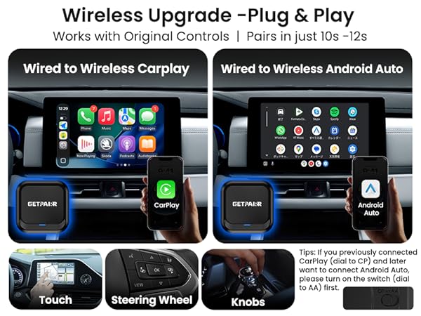 GetPairr Box AM CarPlay Android Auto対応 プライム感謝祭限定】車内エンタメが進化する「GetPairr Box
