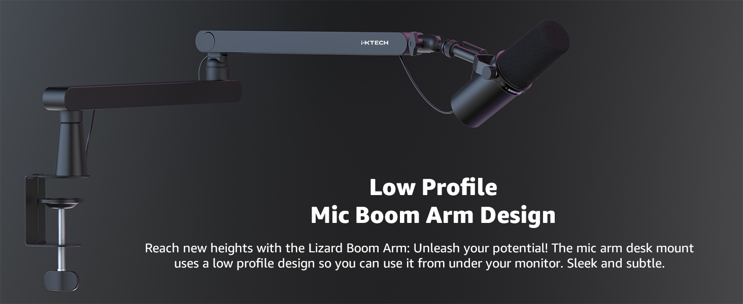 low profile mic arm boom arm  microphone arm mic boom arm mic stand desk microphone boom arm boom 