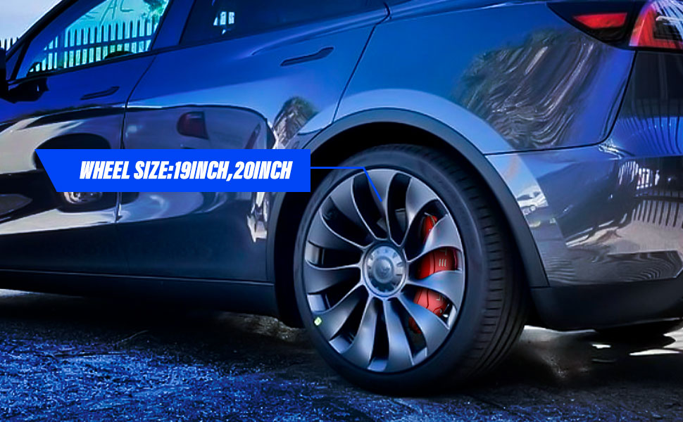 Caliper Covers Set of 4 Compatible with Tesla Model Y