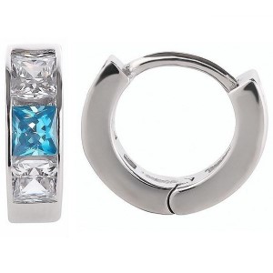 Amazon | フープ ピアス メンズ ブルーダイヤモンド CZ 片耳1個 12mm径