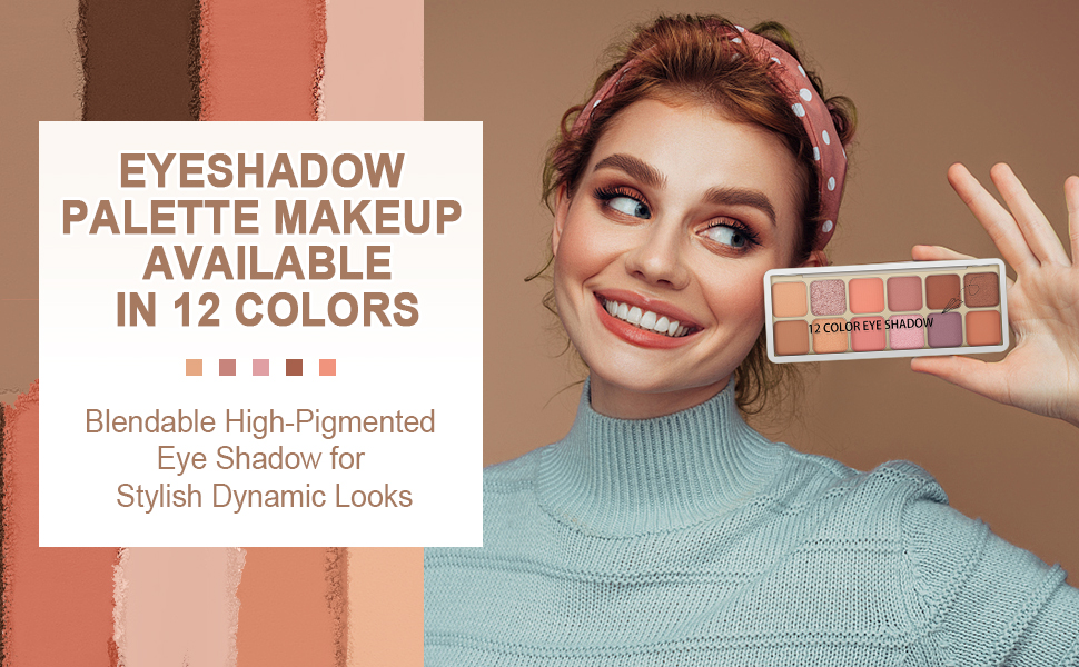 Boobeen 12 Shades Eyeshadow Palette Makeup, Blendable High