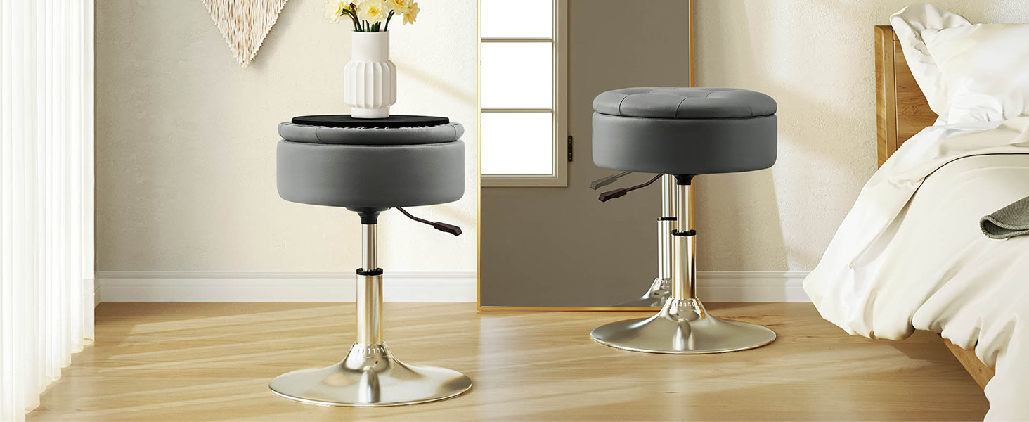 Vanity Stool with Storage