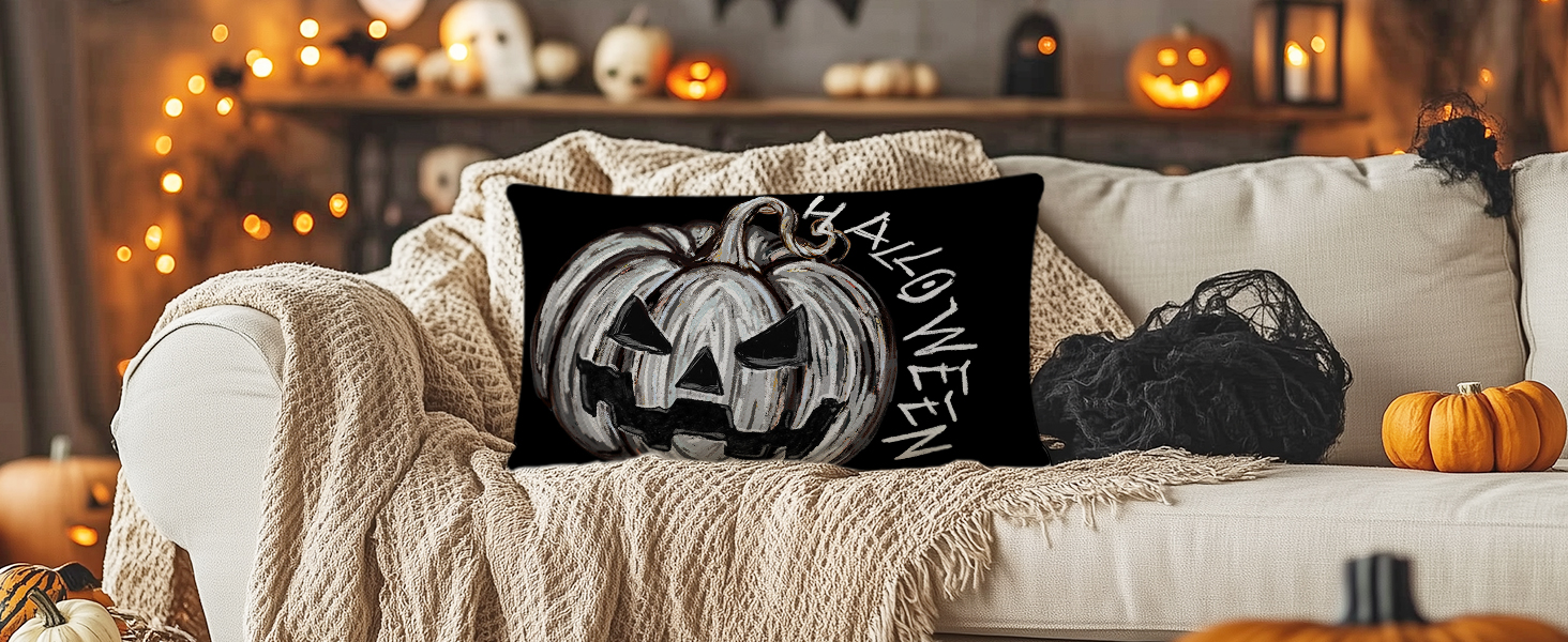 halloween pumpkin pillow covers