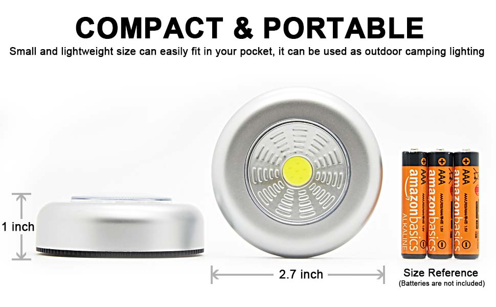 LEDBROS Tap Light Push Lights, 7 Pack Under Lighting Puck