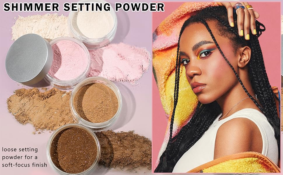 pink setting powder loose powder makeup face powder finishing powder matte powder oil control powder
