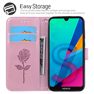 Phone Case for Huawei Y6 2019/Y6S 2019/Honor 8A with Kickstand,Card Slots,Silicone Bumper,Shockproof,Flip Wallet Leather Protective Cover for Huawei Y6 2019/Y6S 2019/Honor 8A(6.09'') 15 Card