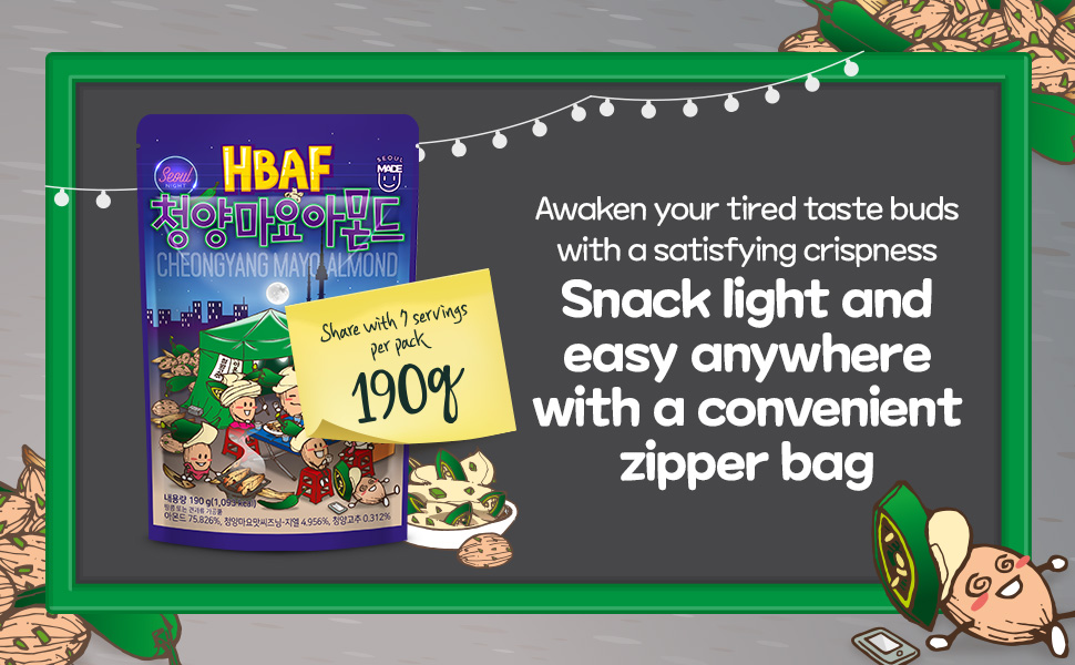 almonds pack blue diamond whole almond seasoned green pepper spicy buldak almond korean snack chips