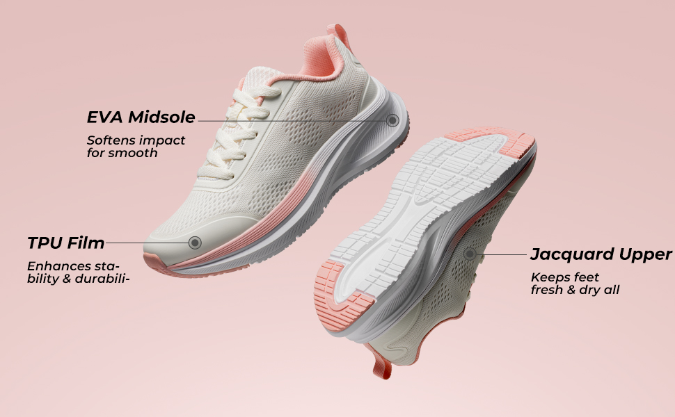 Women's Walking Shoes Comfortable Running Tennis Athletic Gym Workout Cross