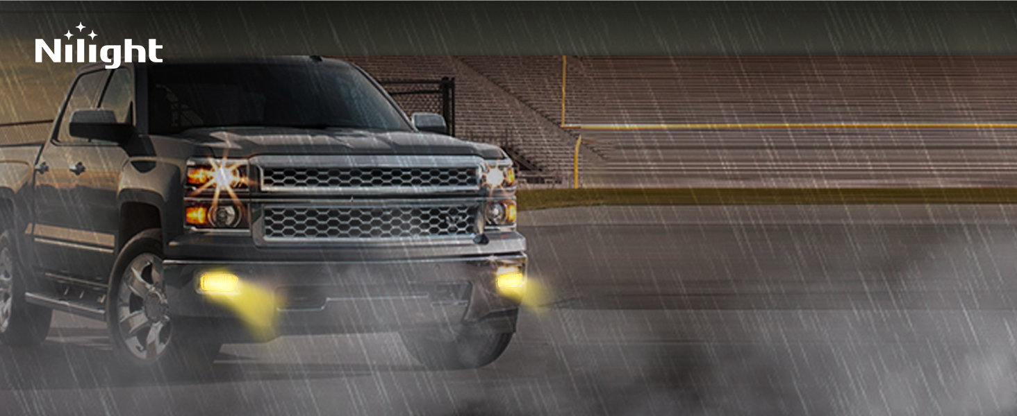 Nilight Fog Light for 2002-2007 Chevy Silverado 2002-2006 Chevy Avalanche