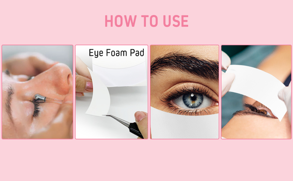 Foam Eye Pads for Eyelash Extensions Akissos 125 PCS Pre Cut Medical