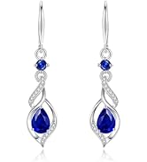 FANCIME Gift for Women Birthstone Dangle Earrings for Women Teardrop Birthstone Earrings S925 Ste...