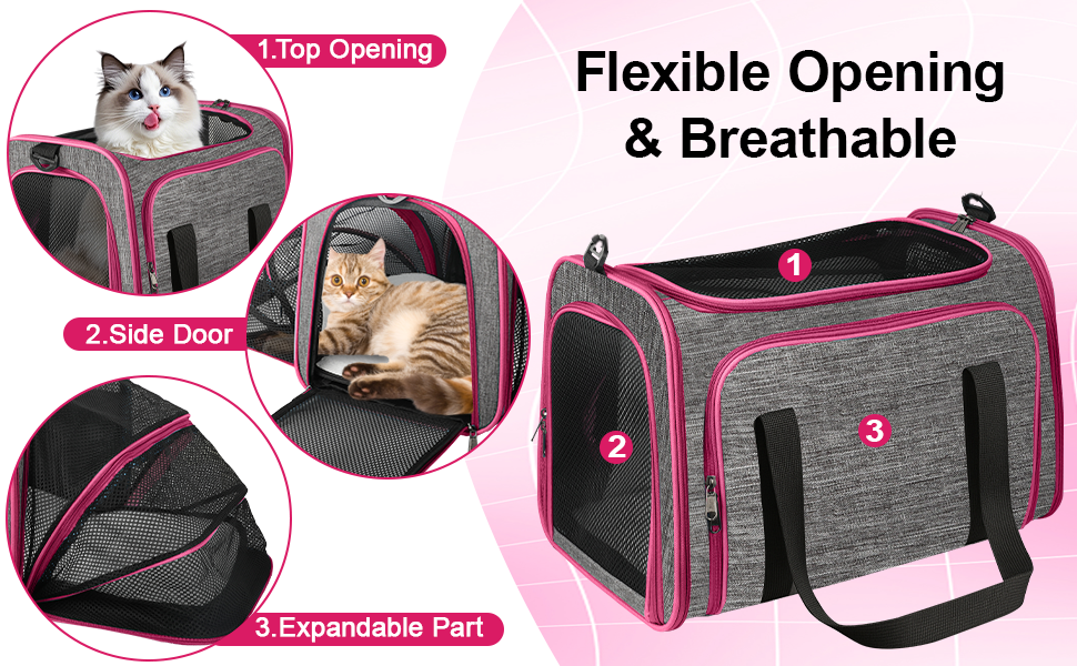 Pet Carrier with Wheels Up to 33 lbs