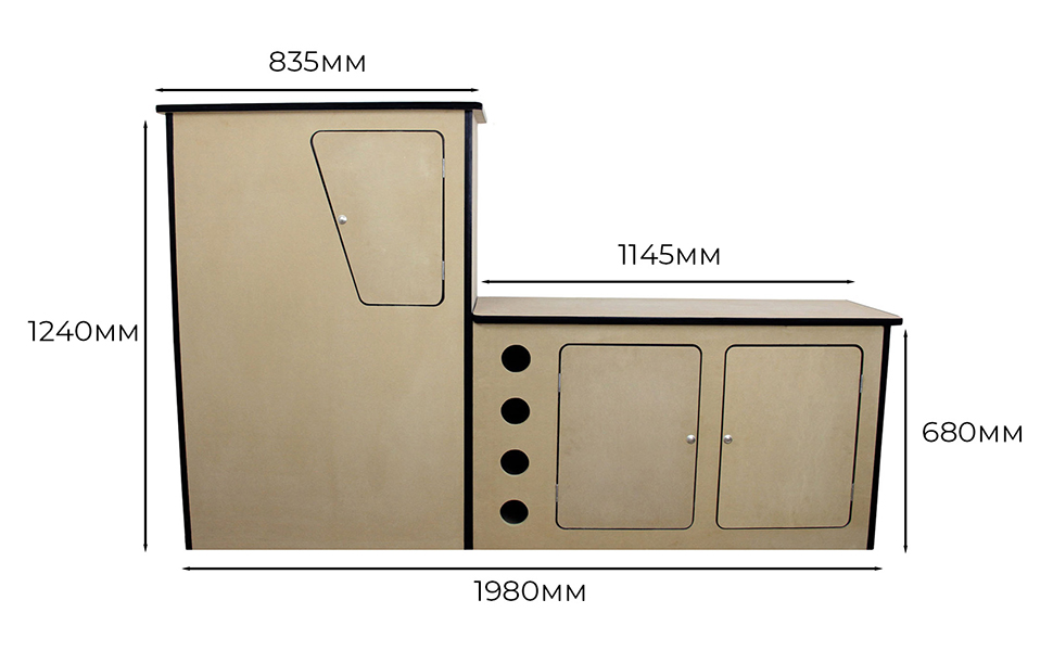 MDF Cocina Camper Autocaravanas Caravanas T4 Transporter ...