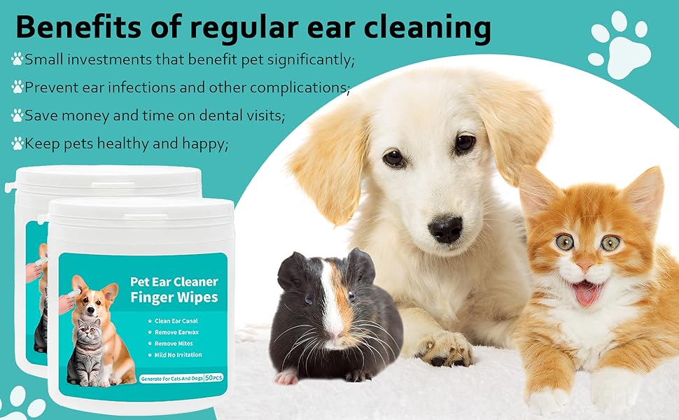 dog ear wipes finger