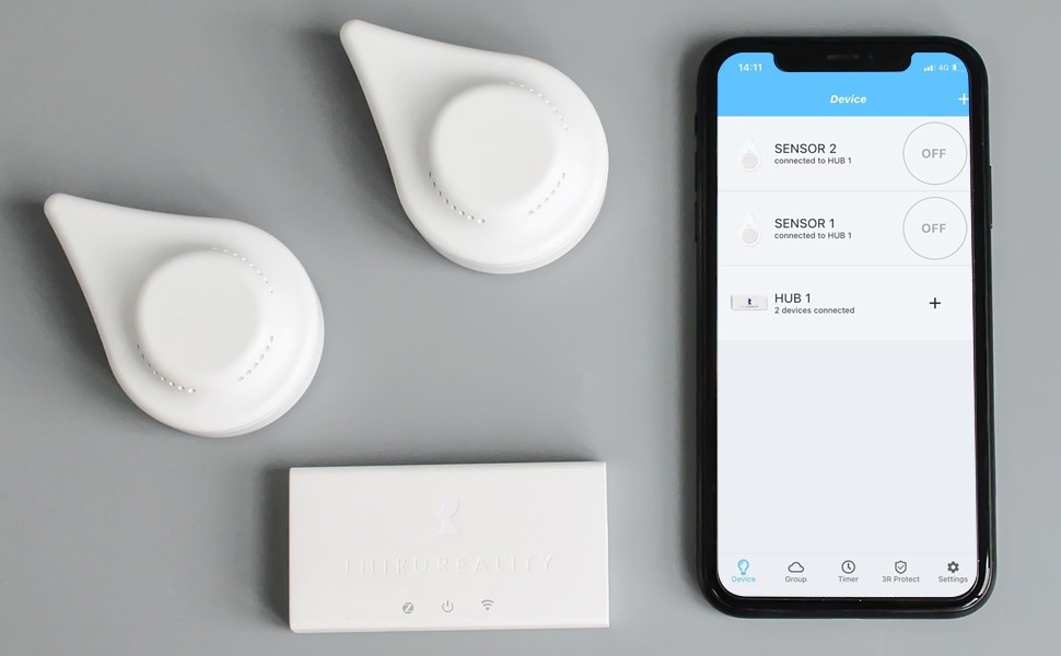 THIRDREALITY Zigbee Water Leak Sensor with Dripping Detection,Buildin