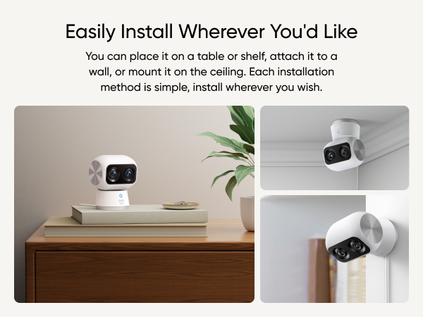 【新品】Anker Eufy Security Indoor Cam S350 eufy Security Indoor Cam S350, Dual Cameras, 4K UHD