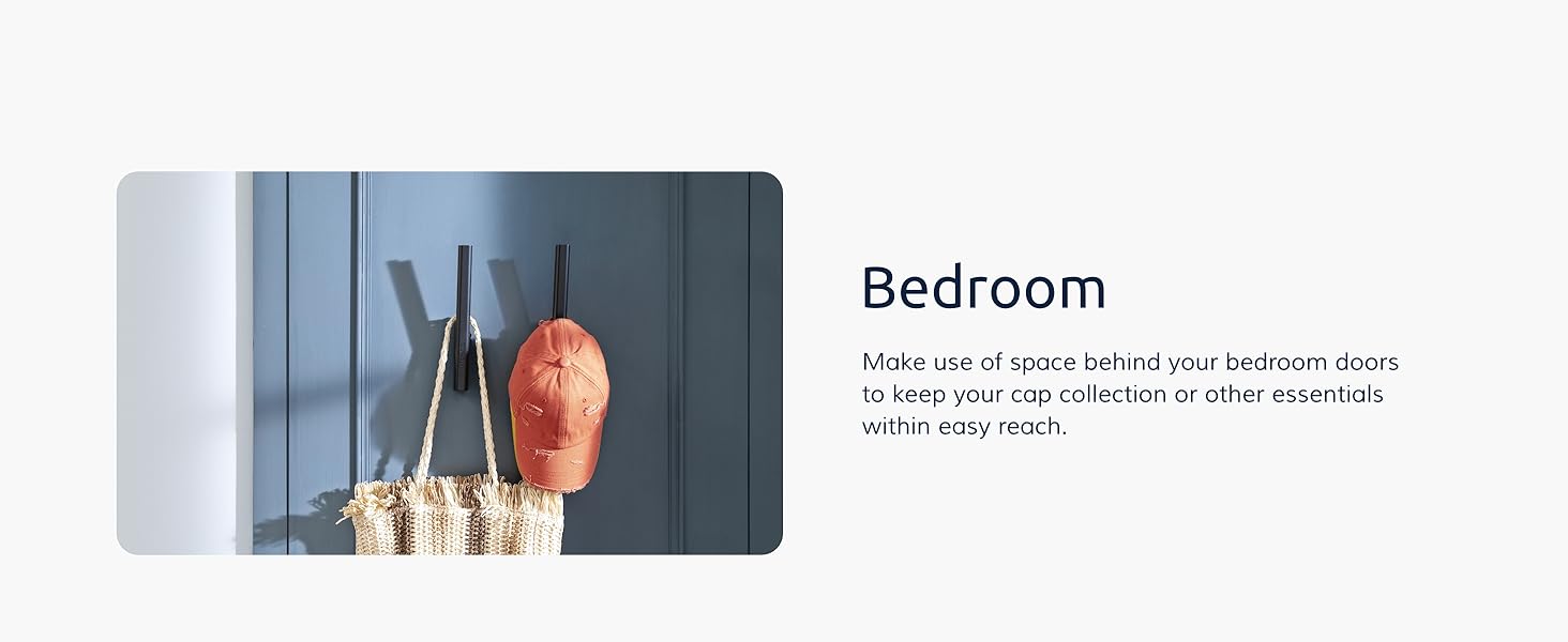 wall mount rack behind doors to hang essential items like bags hats to use space