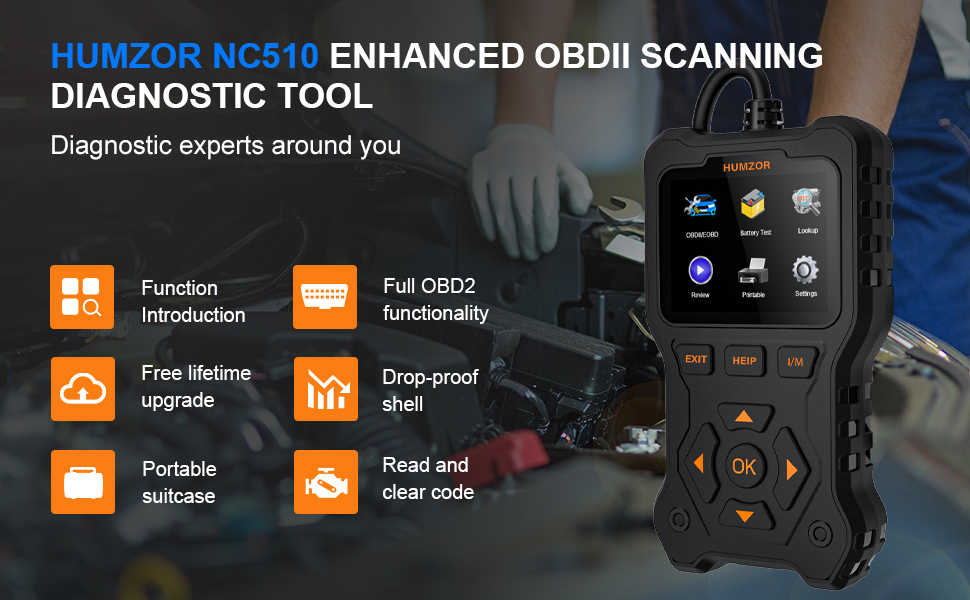 OBD2 Scanner Diagnostic Tool, Professional Code Reader for