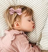 Hair Bow Clip for Baby Girl Fully Covered Non Slip for Fine Hair