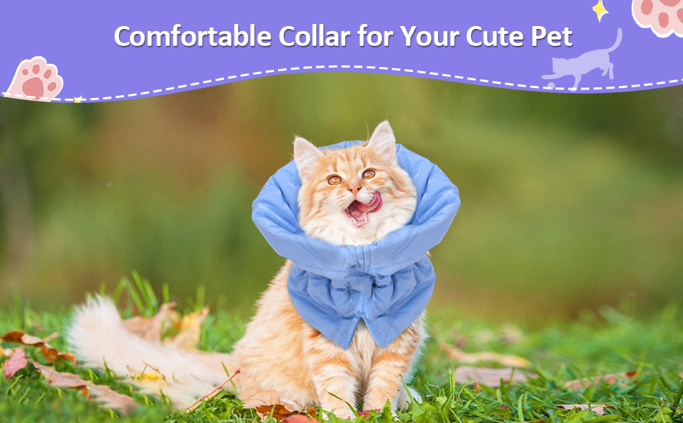 Coppthinktu Cat Recovery Collar Soft Cat Cone Collar Pet Cones Alternative