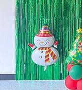 Melsan Tinsel Foil Fringe Curtains, Green Foil Curtain for St Patricks Day Decorations, Green Tin...