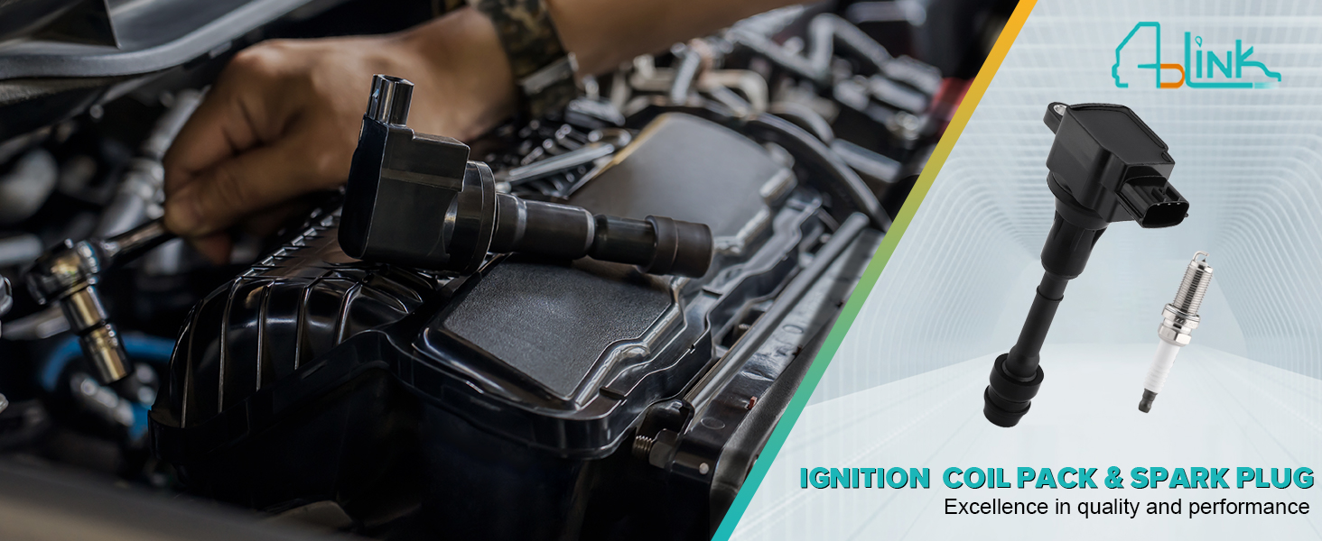 AULINK Set of 4 UF350 Ignition Coil Pack/4505 Spark Plugs(2.5L L4 Only)For Altima 