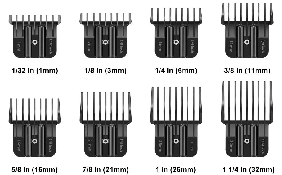 8 Pack Premium Trimmer Guards Fit for BaBylissPRO