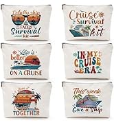Sitsink Cruise Essential Gifts for Women - 6 Pcs Waterproof Cruise Gift Exchange Ideas Cosmetic B...