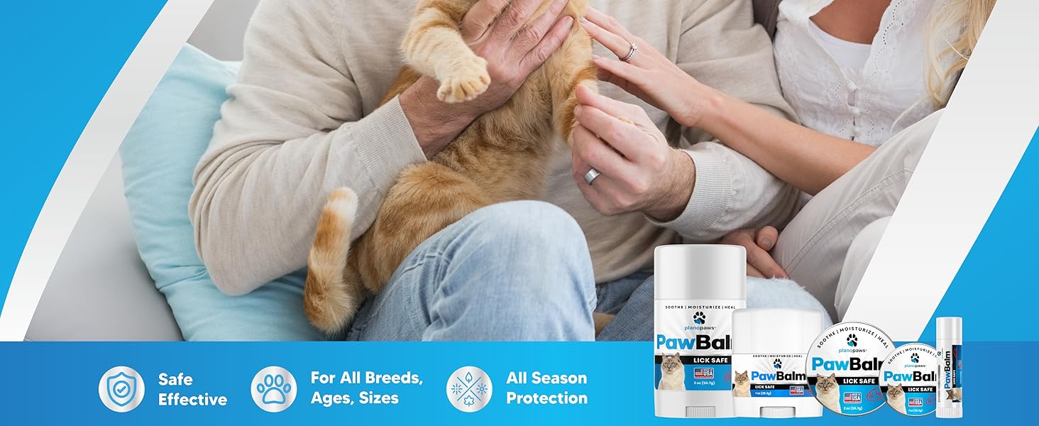 Lick Safe Cat Paw Balm 0.15 Oz Paw Balm for Cats Natural Paw Butter