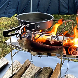 Amazon.co.jp: 焚火台 コンパクト 焚き火台 【高さ調整可・2倍