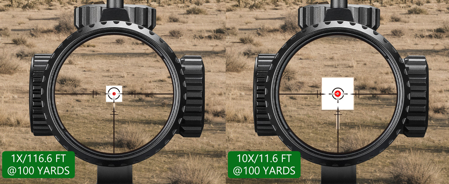 Magnification - CVLIFE 1-10x24 LPVO Rifle Scope with Cantilever Mount