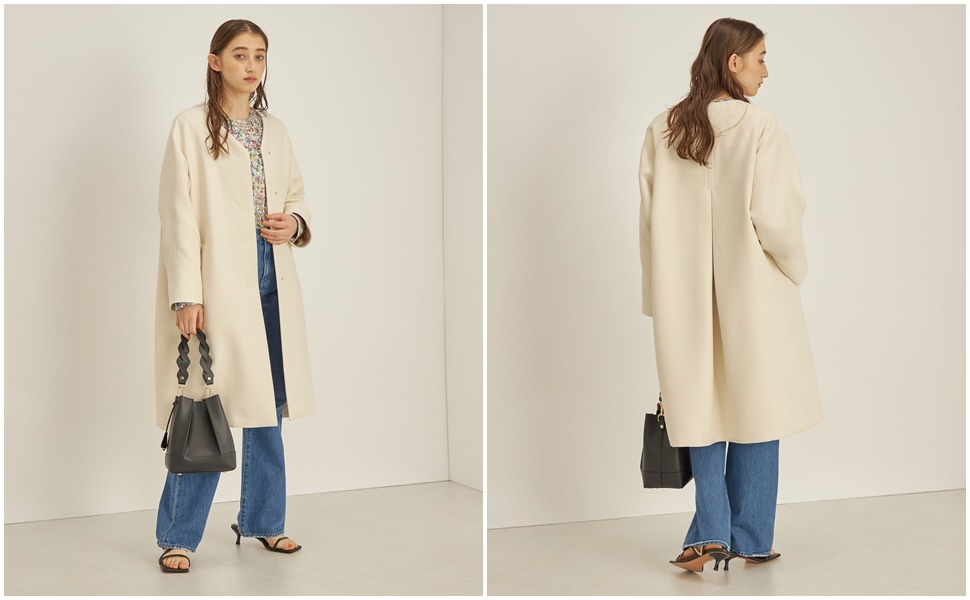 未使用級✨SHIPS トリプルクロス ノーカラー コート 38 紫 23ss トリプルクロス ノーカラー コート◇｜ SHIPS 公式サイト