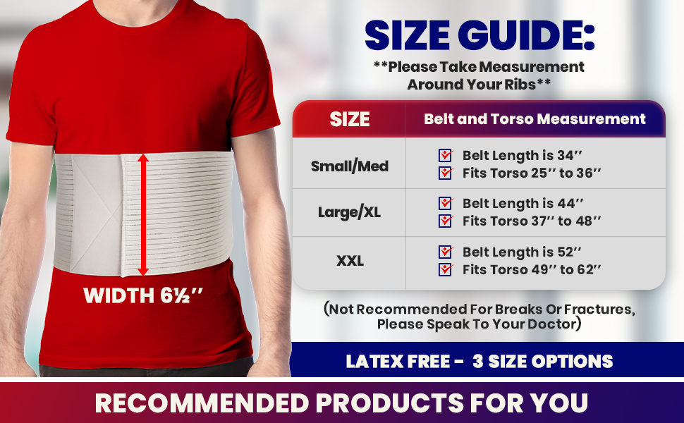 Chest Binder Rib Brace Beige Rib Belt to Reduce Rib Cage Pain. Chest