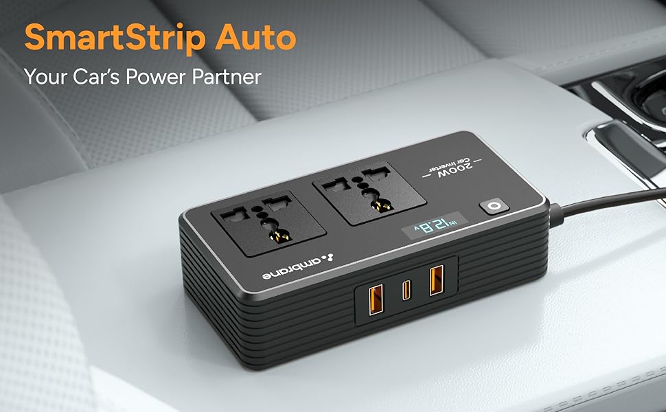 Ambrane car extension board;car laptop charger;car inveter;mini inveter for car;car accessories