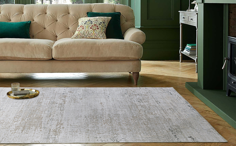 HOMBYS 9x12 Modern Area Rug for Living Room Bedroom, Large Boho Floor Carpet with